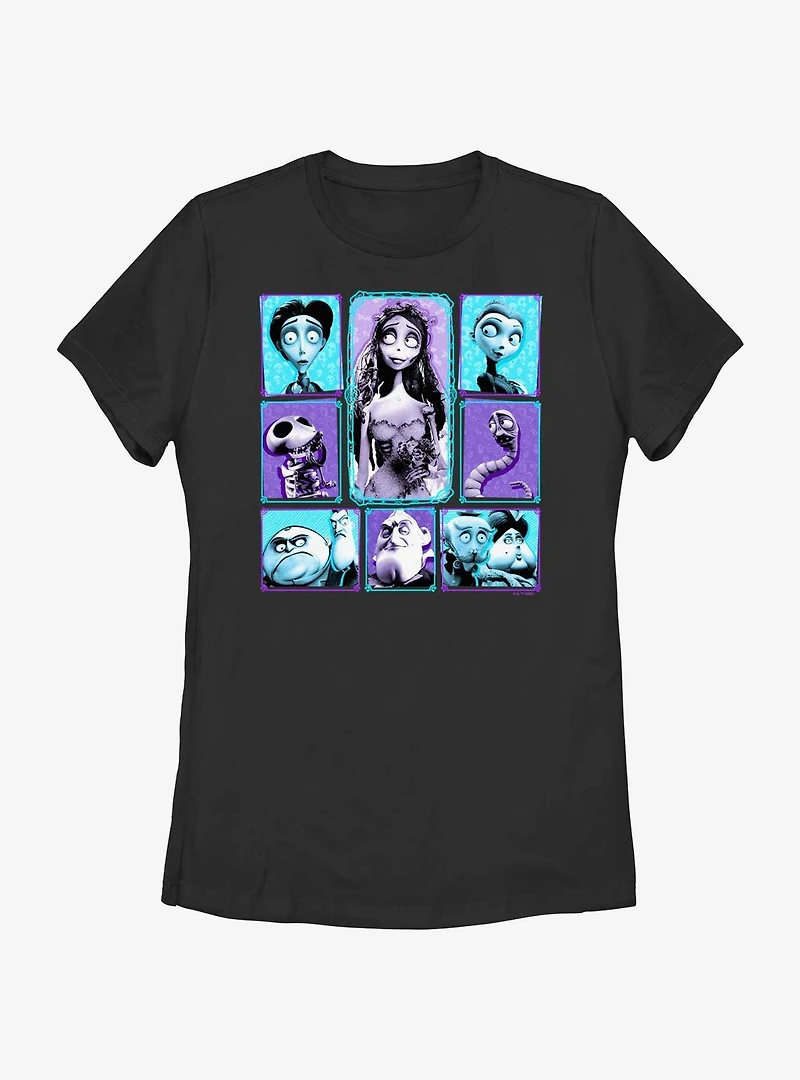 Corpse Bride Character Grid Womens T-Shirt