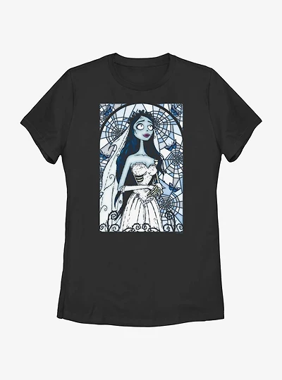 Corpse Bride Emily Stained Glass Womens T-Shirt