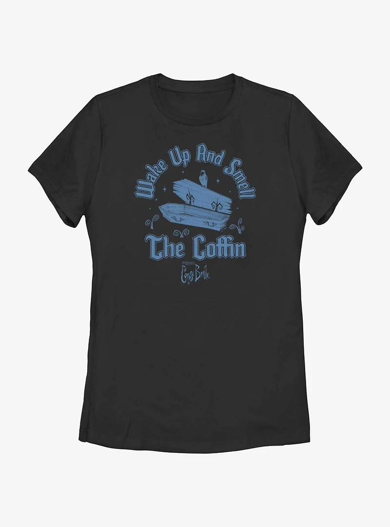 Corpse Bride Wake Up And Smell The Coffin Womens T-Shirt