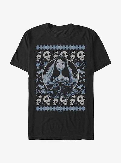 Corpse Bride Ugly Sweater Pattern T-Shirt