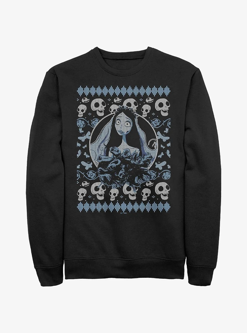Corpse Bride Ugly Sweater Pattern Sweatshirt