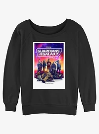 Marvel Guardians Of The Galaxy Vol. 3 Poster Group Girls Slouchy Sweatshirt