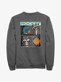 Marvel Guardians Of The Galaxy Rocket Three Boxes Sweatshirt