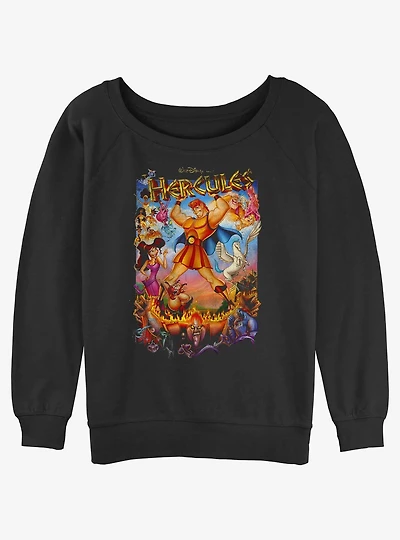 Disney Hercules Poster Girls Slouchy Sweatshirt
