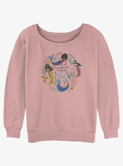 Disney The Little Mermaid Dance Beneath Waves Girls Slouchy Sweatshirt