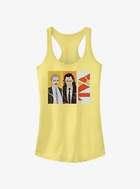 Marvel Loki Mobius and Loki TVA Logo Girls Tank