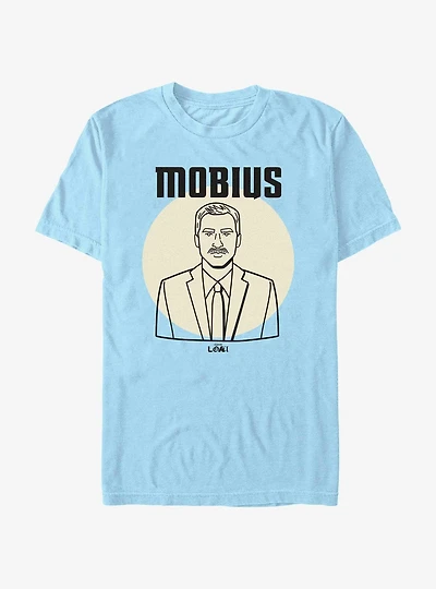 Marvel Loki Line Drawing Mobius Portrait T-Shirt
