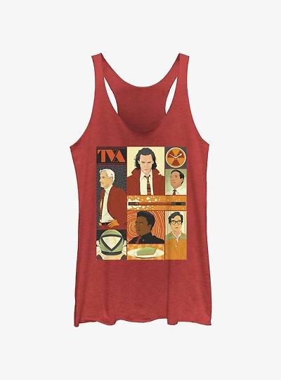 Marvel Loki TVA Character Poster Womens Tank Top