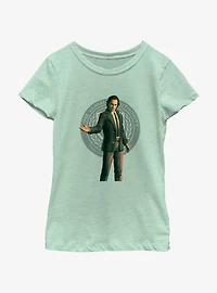 Marvel Loki Time Variant Authority Badge Youth Girls T-Shirt