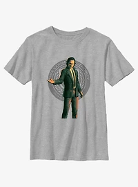 Marvel Loki Time Variant Authority Badge Youth T-Shirt