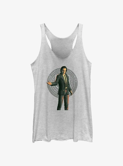 Marvel Loki Time Variant Authority Badge Womens Tank Top