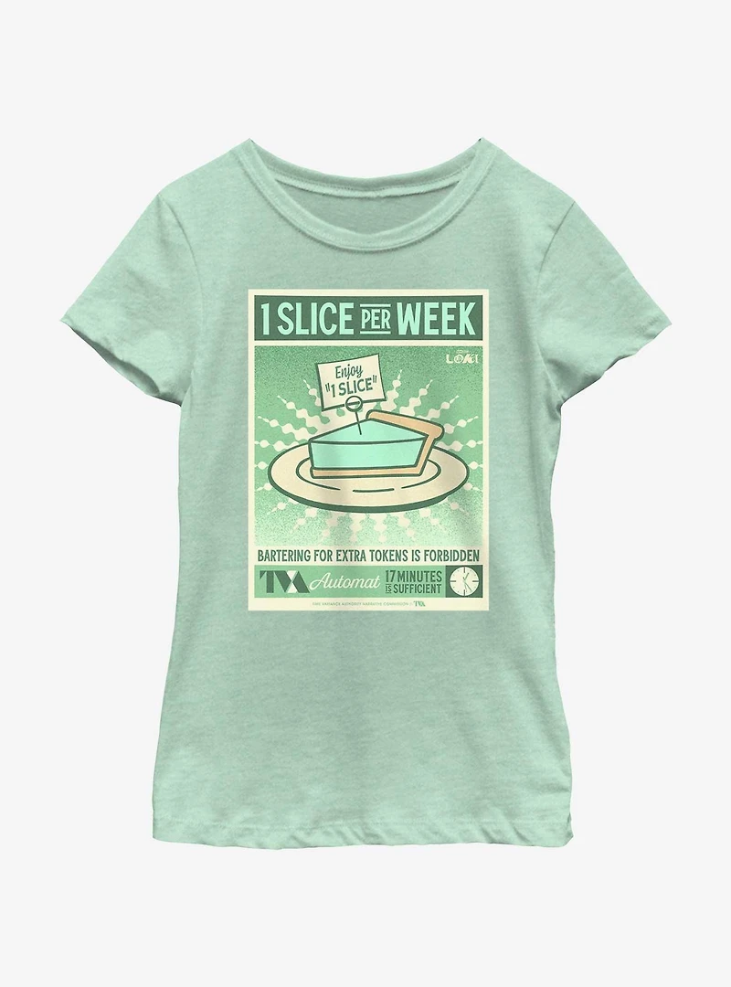 Marvel Loki 1 Slice Per Week Poster Youth Girls T-Shirt
