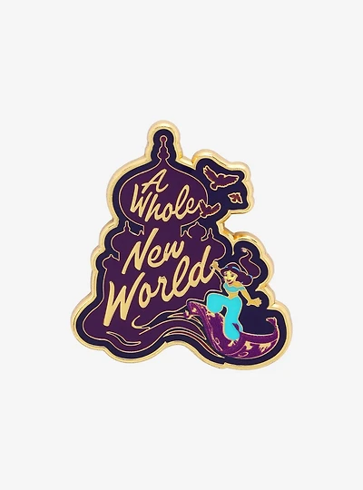 Loungefly Disney Aladdin Jasmine A Whole New World Enamel Pin - BoxLunch Exclusive