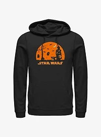 Star Wars The Mandalorian Grogu And Mando Silhouette Hoodie