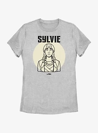 Marvel Loki Line Drawing Sylvie Portrait Womens T-Shirt