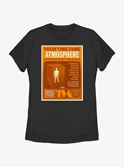 Marvel Loki Time Cube Atmosphere Infographic Poster Womens T-Shirt