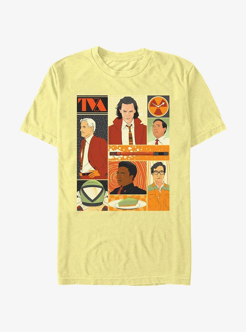 Marvel Loki TVA Character Poster T-Shirt