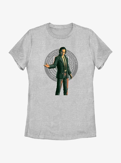 Marvel Loki Time Variant Authority Badge Womens T-Shirt