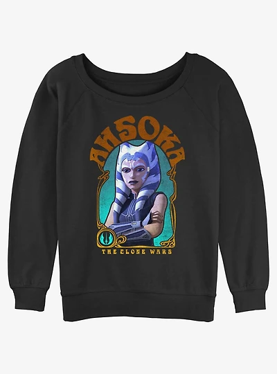Star Wars The Clone Wars Ahsoka Nouveau Girls Slouchy Sweatshirt