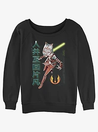 Star Wars The Clone Wars Ahsoka Meta Girls Slouchy Sweatshirt