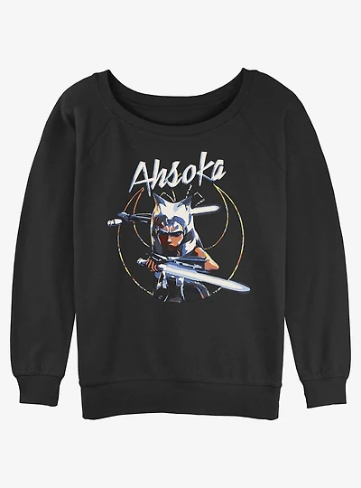 Star Wars: The Clone Wars Rebel Ahsoka Tano Girls Slouchy Sweatshirt