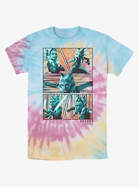 Star Wars The Clone Wars Ahsoka Panels Tie-Dye T-Shirt
