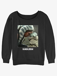 Star Wars The Mandalorian Ahsoka Tano Sense Fear The Child Girls Slouchy Sweatshirt