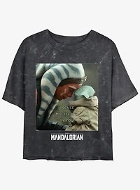 Star Wars The Mandalorian Ahsoka Tano Sense Fear The Child Mineral Wash Girls Crop T-Shirt