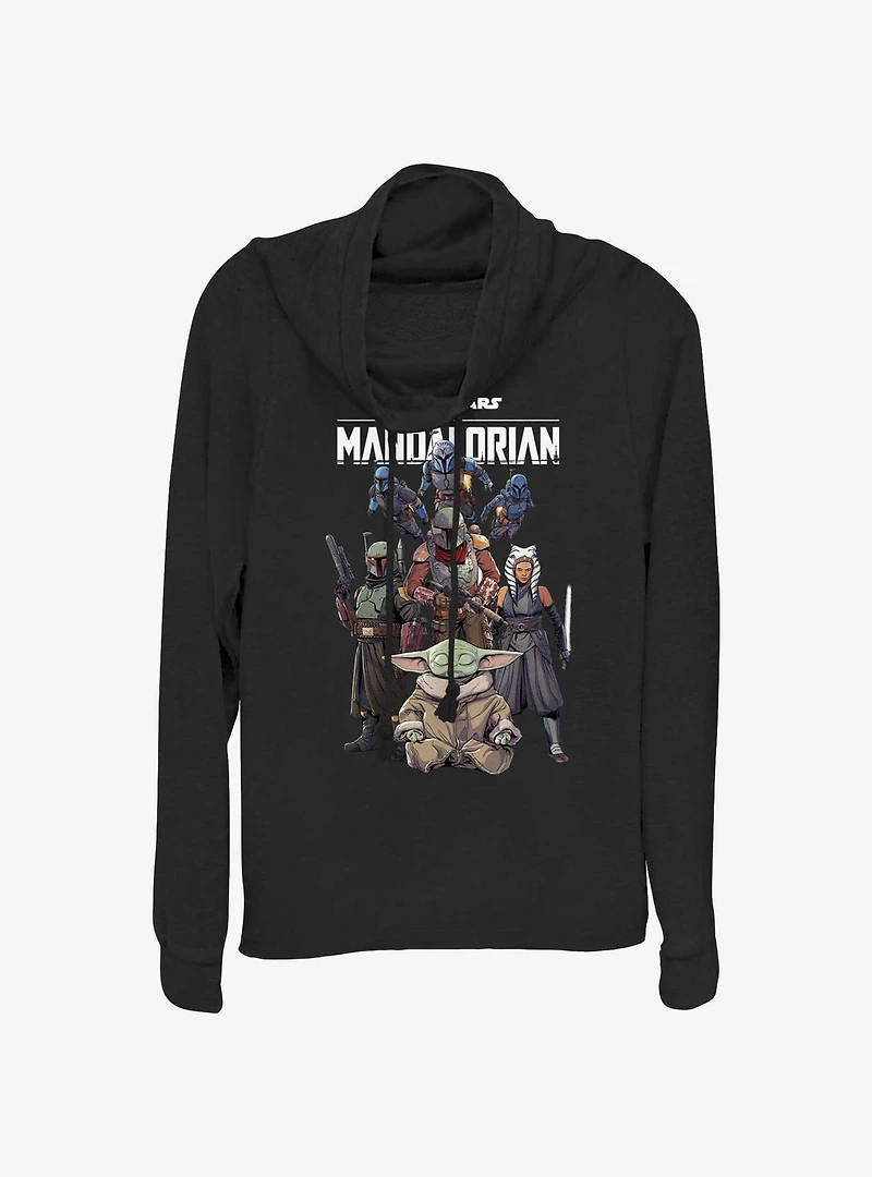Star Wars The Mandalorian Grogu Protection Squad Cowl Neck Long-Sleeve Top
