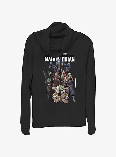 Star Wars The Mandalorian Grogu Protection Squad Cowl Neck Long-Sleeve Top