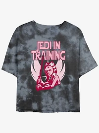 Star Wars The Clone Wars Jedi In Training Tie-Dye Girls Crop T-Shirt
