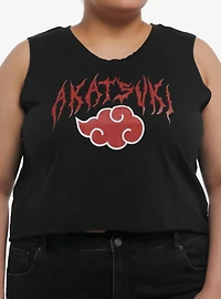 Naruto Shippuden Akatsuki Girls Crop Muscle Tank Top Plus Size