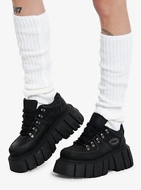 Ivory Slouchy Knee-High Socks