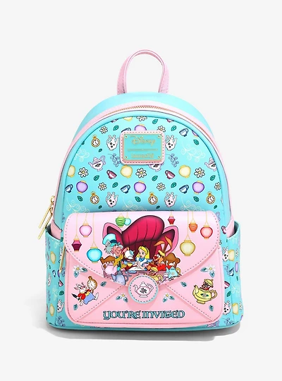 Loungefly Disney Alice in Wonderland Mad Hatter and March Hare Tea Party Mini Backpack — BoxLunch Exclusive