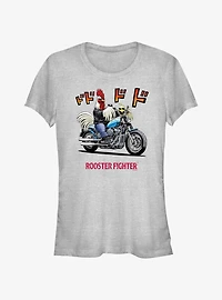 Rooster Fighter Rooster Motorcycle Girls T-Shirt
