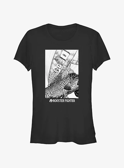 Rooster Fighter Cock-A-Doodle-Doo Manga Poster Girls T-Shirt