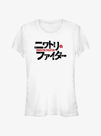 Rooster Fighter Japanese Logo Girls T-Shirt