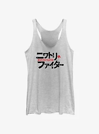 Rooster Fighter Japanese Logo Womens Tank Top