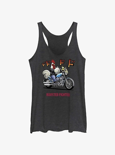 Rooster Fighter Motorcycle Womens Tank Top