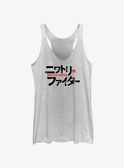 Rooster Fighter Japanese Logo Girls Tank