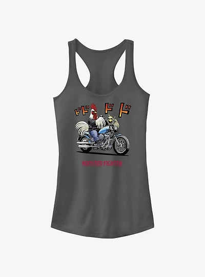 Rooster Fighter Rooster Motorcycle Girls Tank