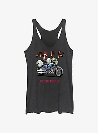 Rooster Fighter Rooster Motorcycle Girls Tank