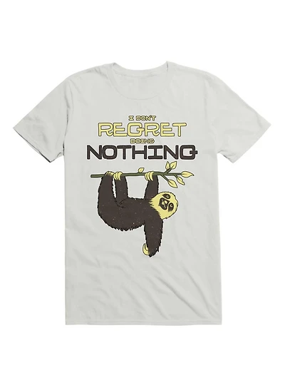 I Don't Regret Doing Nothing Lazy Sloth T-shirt T-Shirt