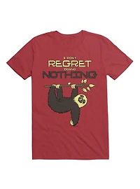 I Don't Regret Doing Nothing Lazy Sloth T-Shirt