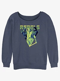 Star Wars Ahsoka Rebels Sabine Ahsoka Ezra Girls Slouchy Sweatshirt