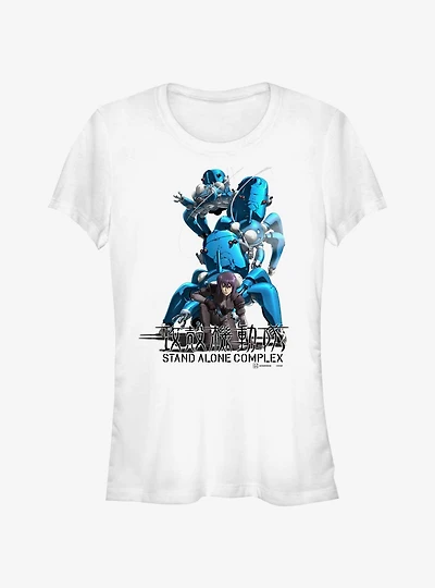 Ghost in the Shell Motoko Tachikoma Pose Girls T-Shirt