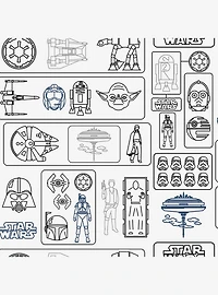 Star Wars Pictogram Peel & Stick Wallpaper