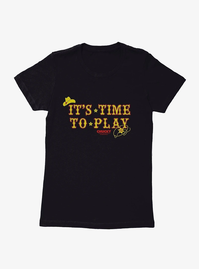 Chucky TV Series It's Time To Play Womens T-Shirt
