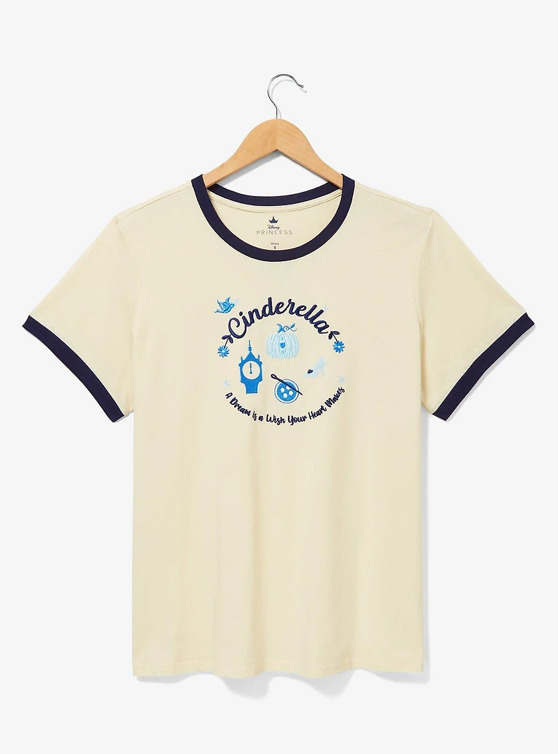 Her Universe Disney Cinderella Icon Ringer Women's Plus T-Shirt — BoxLunch Exclusive