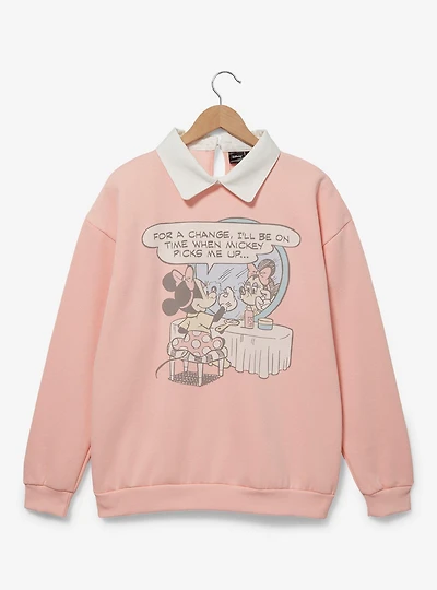 Disney Minnie Mouse Vanity Portrait Collared Crewneck
